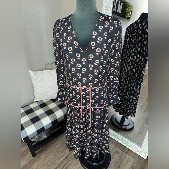PAIGE • Christine Midi Dress Black/Ecru - Picture 3 of 16